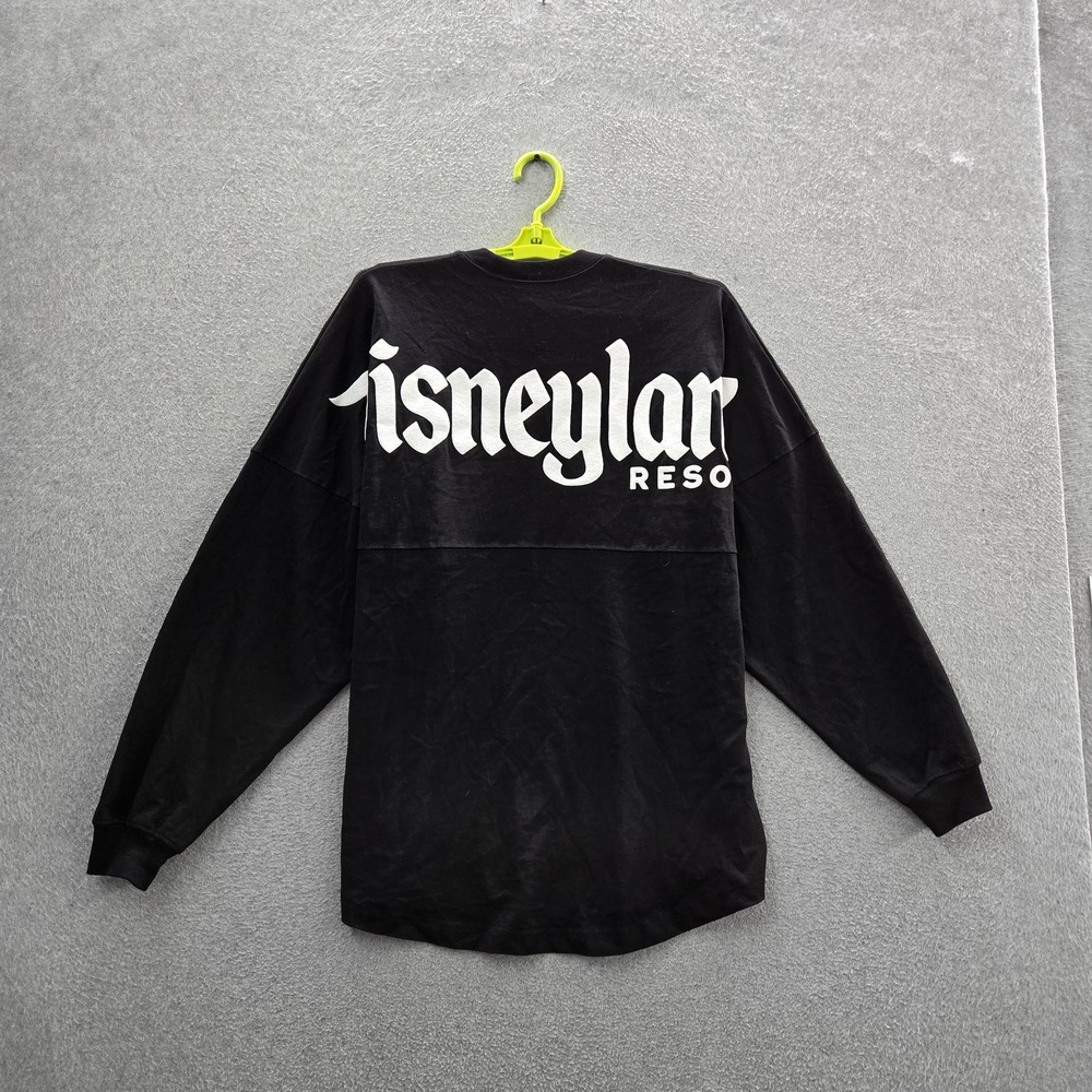 Disney Parks Men Shirt M Black Disneyland Resort Spirit Jersey Logo Long Sleeve